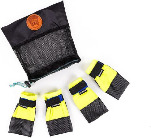 Wilderdog Dog Booties, Lightweight, Grippy Rubber Bottom, Double Hook & Loop Closure Set of 4 - Medium in Kuwait