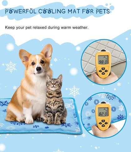 Renjie Dog Cooling Mat Cooling Mat for Dogs & Cats Water Injection Solidifies Technology Indoor Outdoor Dog Pad for Summer, Easy to Clean in Saudi Arabia