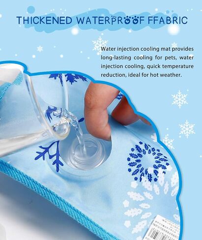 Renjie Dog Cooling Mat Cooling Mat for Dogs & Cats Water Injection Solidifies Technology Indoor Outdoor Dog Pad for Summer, Easy to Clean in Saudi Arabia