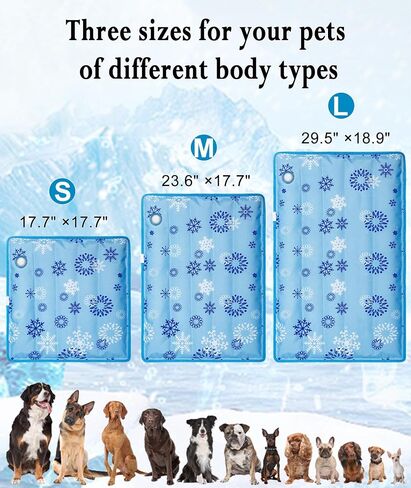 Renjie Dog Cooling Mat Cooling Mat for Dogs & Cats Water Injection Solidifies Technology Indoor Outdoor Dog Pad for Summer, Easy to Clean in Saudi Arabia