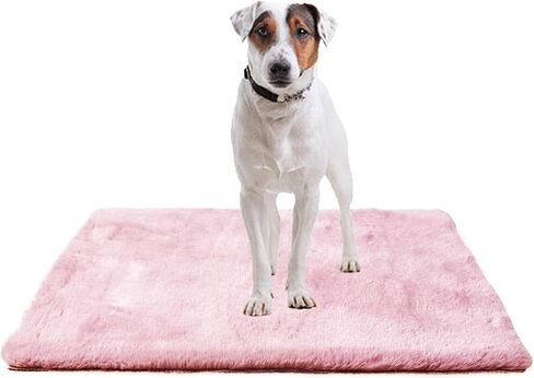 Dog Bed Mat Crate Pads for Dog Cages 30x21 Inch Washable Anti-Slip Dog Kennel Pad Soft Small Puppy Cage Cushion Liner, Beige in Kuwait