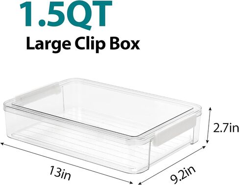 SANWICH Flat Plastic Storage Bins with Latching Lids Document Organizer Portable Project Case Stackable Storage Boxes for A4 Letter Size Paper Office Supplies 2 Pack in Kuwait