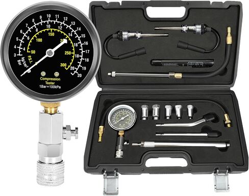 BETOOLL 13pcs Compression Tester with Spark Plug Tester - 300PSI Engine Cylinder Compression Gauge Automotive Tool in Saudi Arabia