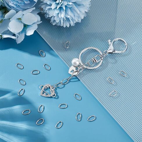 UNICRAFTALE 300 Pcs Stainless Steel Open Jump Rings 10x6mm Oval Jump Rings Open Rings for Jewelry Making DIY Craft Earring Bracelet Pendant Choker Jewelry Making Findings and Key Ring Chain in Kuwait