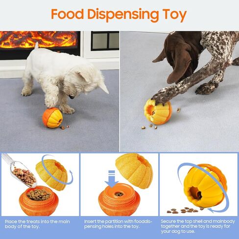 2 in 1 Dog Frozen Treat Toy Treat Dispensing Indestructible Dog Toy Chew Toys, Interactive Dog Puzzle Toy, Slow Food Training, Relieve Boredom and Stimulating for Small Medium Large Dogs in Saudi Arabia