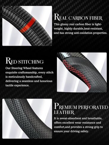 Steering Wheel for Chevy Corvette C6 2006-2011 Full Nappa Perforated Leather D-shaped Flat-bottom for Corvette C6 Steering Wheel Replacement for Chevrolet Corvette C6 Z06 ZR1 in Kuwait