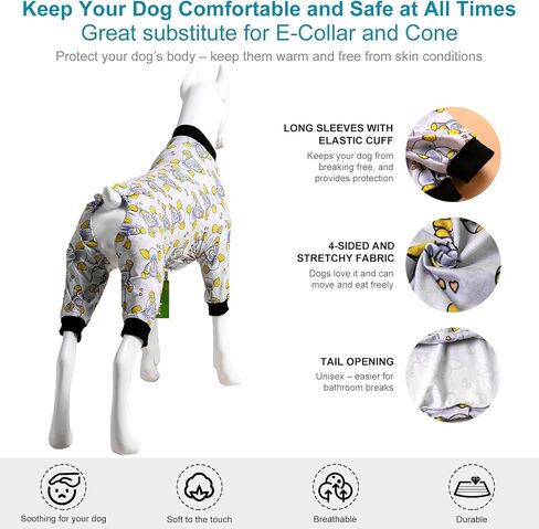 لوفينج دوج بيجاماس ملابس للكلاب العملاقة ، وملابس بيتبول ، والتماسك المتماسك ، وطباعة زهور هاواي ، وبيج كلاب بيكليوفر ، والبيجامات لبيتبول ، وبيتبول ، وتغطية كاملة الكلب بيجس ، 2XL in Kuwait
