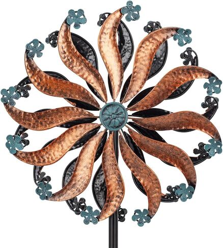 14.6" Wind Spinners Outdoor,Vintage Metal Wind Spinner,Large Wind Spinners for Yard and Garden,Waterproof Wind Sculptures & Spinners,Kinetic Wind Spinner,Garden Windmill for Lawn Patio Decor in Saudi Arabia