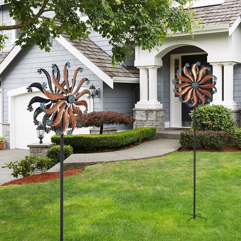 14.6" Wind Spinners Outdoor,Vintage Metal Wind Spinner,Large Wind Spinners for Yard and Garden,Waterproof Wind Sculptures & Spinners,Kinetic Wind Spinner,Garden Windmill for Lawn Patio Decor in Saudi Arabia