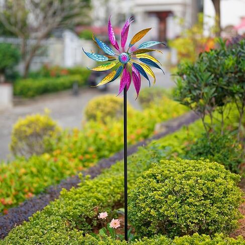 14.6" Wind Spinners Outdoor,Vintage Metal Wind Spinner,Large Wind Spinners for Yard and Garden,Waterproof Wind Sculptures & Spinners,Kinetic Wind Spinner,Garden Windmill for Lawn Patio Decor in Kuwait