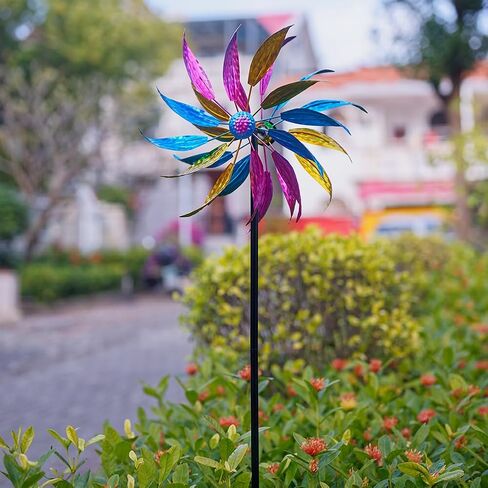 14.6" Wind Spinners Outdoor,Vintage Metal Wind Spinner,Large Wind Spinners for Yard and Garden,Waterproof Wind Sculptures & Spinners,Kinetic Wind Spinner,Garden Windmill for Lawn Patio Decor in Kuwait