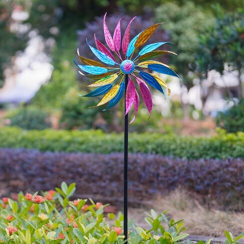 14.6" Wind Spinners Outdoor,Vintage Metal Wind Spinner,Large Wind Spinners for Yard and Garden,Waterproof Wind Sculptures & Spinners,Kinetic Wind Spinner,Garden Windmill for Lawn Patio Decor in Kuwait