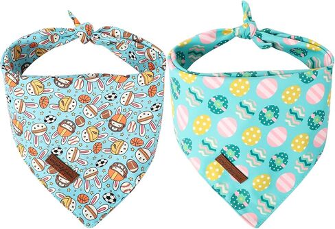 Unique Style Paws Dog Spring Bandanas 2Pcs Washable Cotton Triangle Summer Lemon Dinosaur Puppy Scarfs for Small Medium Large Dogs and Cats in Saudi Arabia