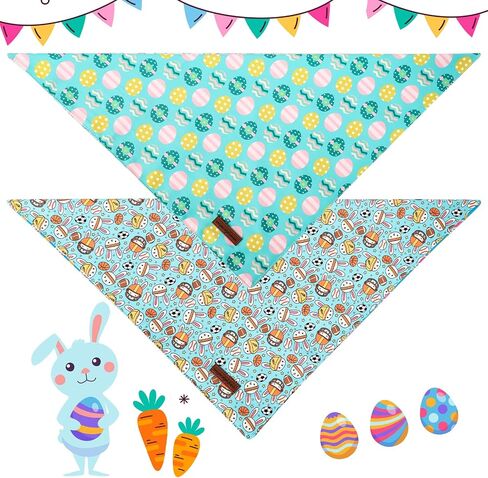 Unique Style Paws Dog Spring Bandanas 2Pcs Washable Cotton Triangle Summer Lemon Dinosaur Puppy Scarfs for Small Medium Large Dogs and Cats in Saudi Arabia