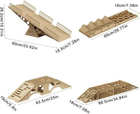 Rc Crawler Course Obstacles,Rc Car Ramp,Toy Ramps for RC Crawer Car 1/18 1/24 TRX4M SCX24 FCX24 (B) in Saudi Arabia