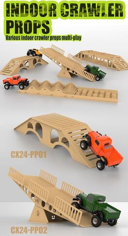 Rc Crawler Course Obstacles,Rc Car Ramp,Toy Ramps for RC Crawer Car 1/18 1/24 TRX4M SCX24 FCX24 (B) in Saudi Arabia