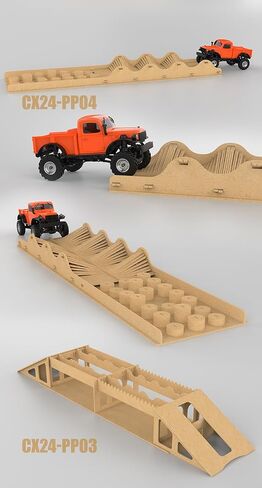 Rc Crawler Course Obstacles,Rc Car Ramp,Toy Ramps for RC Crawer Car 1/18 1/24 TRX4M SCX24 FCX24 (B) in Saudi Arabia