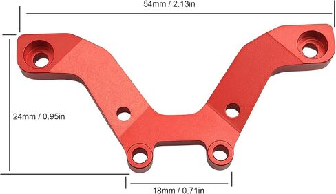 Aluminum Front Shock Tower Damper Plate Upgrade Part for Arrma 1/18 Typhon GROM MEGA 380 Brushed 4X4 Buggy, Replaces ARA2106 (Red) in Kuwait