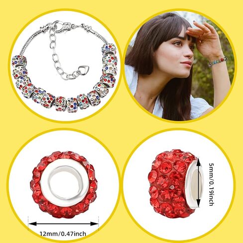 200Pcs Rhinestone Large Hole Beads Spacer Beads Black Color European Craft Big Beads Large Hole Rhinestones Lampwork Bead Fairy Wand Garden Beads for DIY Bracelet Necklace Jewelry Making Supplies in Saudi Arabia