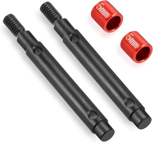 RCLIONS 1 Set Steel Portal Drive Stub Axles +5mm Extended for Redcat Ascent 1/18 RC Crawler Car Upgrades Parts in Saudi Arabia