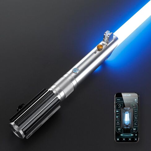 Damiensaber RGB V3 SPERM SWAND LIGHT SABER ، التحكم في الحركة 16 خطوط صوتية المبارزة الثقيلة المبارزة المبارزة ، ألوان لانهائي تغيير الضوء الصابر للبالغين ، المعادن المتميزة HILT القابلة لإعادة الشحن in Kuwait