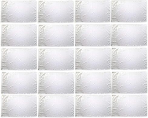 3x5 White Flags 20 Pack Wholesale Bulk Lot - Twenty Blank Flags of Solid White Color for DIY Projects and Custom Designs in Kuwait
