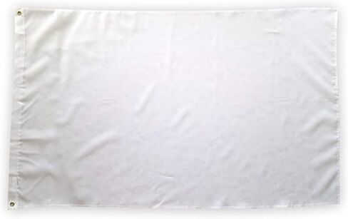 3x5 White Flags 20 Pack Wholesale Bulk Lot - Twenty Blank Flags of Solid White Color for DIY Projects and Custom Designs in Kuwait