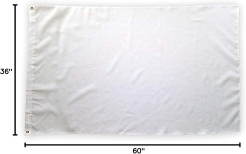 3x5 White Flags 20 Pack Wholesale Bulk Lot - Twenty Blank Flags of Solid White Color for DIY Projects and Custom Designs in Kuwait
