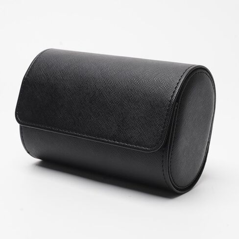 Watch Travel Case for Men & Women, 2 Slot Watch Roll with Anti Scratch Fleece, Portable Watch Roll Organizer with Removable Pillows, Exquisite Travel Watch Box for Birthday Festival Gift in Saudi Arabia