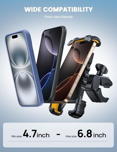 Lamicall Bike Phone Holder Mount - Motorcycle E-Bike Scooter Handlebar Clip in Kuwait