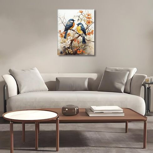 HULDFRDA Paint by Numbers for Adults Birds Paint by Number Adult Paint by Number Kits Bird Paint Painting by Number DIY Adult Paint by Number Kits on Canvas with 3 Paint Brushes,16x20 Inch in Kuwait