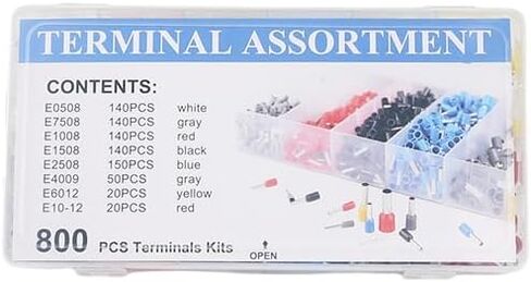 1200PCS Wire Ferrule Terminals Kit，AWG 22-10 Wire Ferrules Connectors Terminals Assortment Kit, Insulated Cord Pin End Crimp Ferrules Connectors Terminals for Industrial, Electric in Saudi Arabia