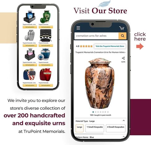 Trupoint Memorials Cremation Urns for Human Ashes, Camouflage and Hunters Decorative Burial Urn for Adult Men and Women, Large Brown in Saudi Arabia