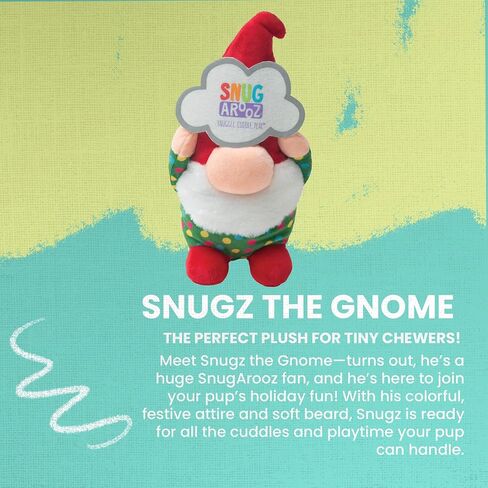 Snug The Gnome Dog Toy with Repair Patch – Soft Plush Crafted from Recycled Bottles – Durable Design – Ideal for Gentle Chewers in Kuwait