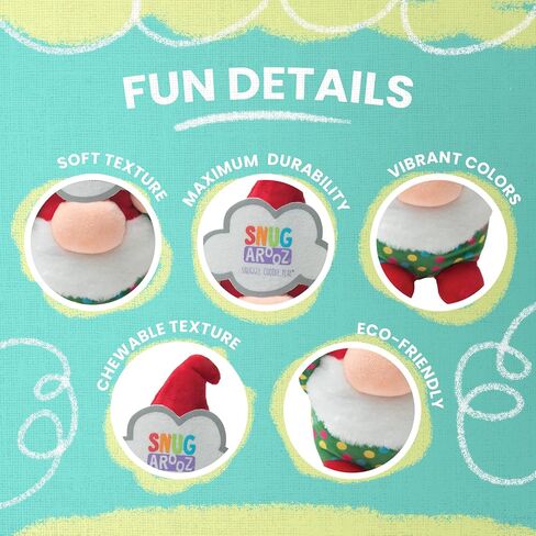 Snug The Gnome Dog Toy with Repair Patch – Soft Plush Crafted from Recycled Bottles – Durable Design – Ideal for Gentle Chewers in Kuwait