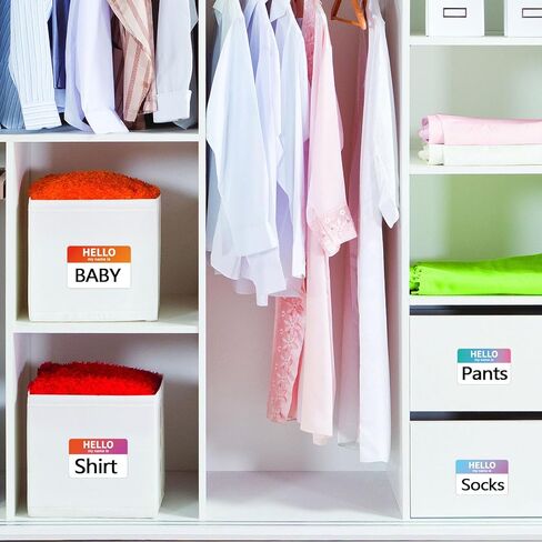 120 PCS Boho Name Tag Stickers (2.5 "x3.5) حجم كبير مرحبًا ، اسمي ملصقات للفصول الدراسية وملصقات Nametags وملصقات الأسماء للأطفال والطالب والمعلمين in Kuwait