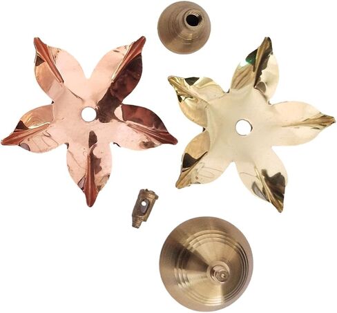 athizay Brass Diya Set Pack of 2 for Pooja Virgin Brass Indian diyas | Oil lamp Sets for Gifting | Home Decor Brass vilakku Set (Kuber Diya Set 2) in Saudi Arabia