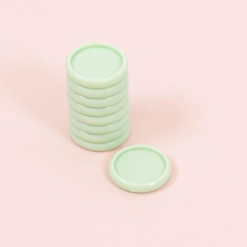 Craftelier - Plastic Disc Rings S for Binding Planners, Notebooks or Albums | Ideal for Scrapbooking and Crafting | Pack of 9 pcs. 25 mm Diameter - Mint Green Colour in Saudi Arabia