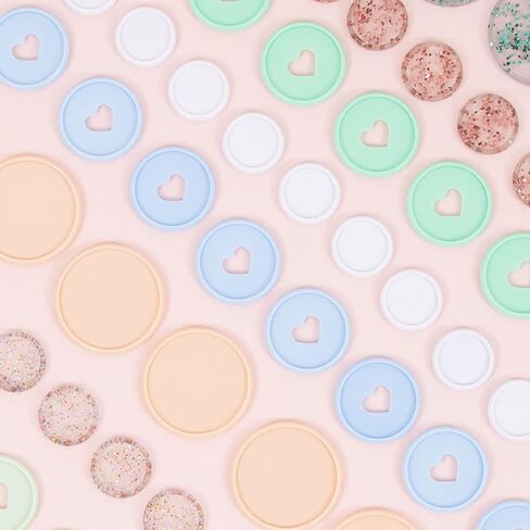 Craftelier - Plastic Disc Rings S for Binding Planners, Notebooks or Albums | Ideal for Scrapbooking and Crafting | Pack of 9 pcs. 25 mm Diameter - Mint Green Colour in Saudi Arabia