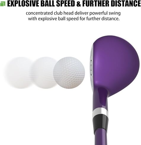 MAZEL Mini Driver/Iron Golf Clubs Swing Trainer Aid to Improve Your Hitting Accuracy & Speed in Kuwait