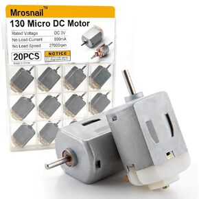 130 DC Motor 3V -6V 27000 دورة في الدقيقة محرك كهربائي مصغرة لـ DIY ، والروبوتات ، ولعب التحكم عن بعد - مضغوط وسهل التثبيت (20 PCAK
