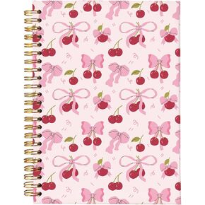 Pink Bow Flower Journal for Women ، Floral Coquette Aesthetic Noteboor ، دفتر ملاحظات عصري جدًا ، مستلزمات مدرسة Girl للملاحظات ، الكتابة والهدايا ، A5 Size 5.5x8.3