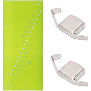 Seam Guide Ruler, Magnetic Seam Guide for Sewing Machine, Portable Sew Seam Allowance Rulers Seam Gauge for Accurate Perforated Seam Measurement