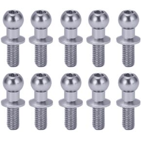 10pcs RC ألومنيوم ألمنيوم كرة ربط تتبع الكرة قضيب الرابط قضيب امتصاص الصدمة نهاية متوافقة مع TT01 TT02 RC CAR (شريحة)