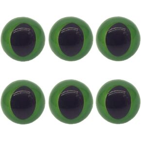 20 pcs 15mm السلامة البلاستيكية عيون Cat عيون قسط نصف عيون مستدير للدمى تيدي دب دبي صناعة الحرف (أخضر)