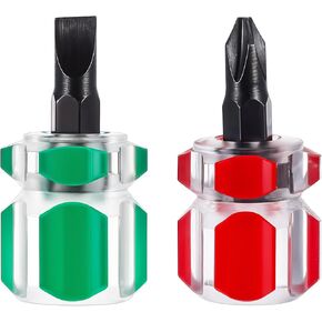 Sewing Machine Screwdriver Mini Short Stubby Screwdriver Set with Flat and Phillips Head Sewing Machine Dedicated Repair Performance Tools Suitable for Tight Spaces, 6 Pcs