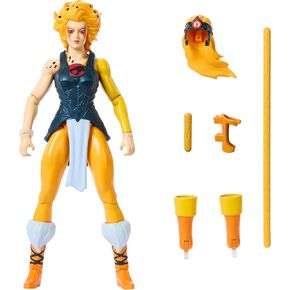 Masters of the Universe Origins & Thundercats Action Figure ، لعبة Cheetara Toy ، الثمانينات كروس ، 5 بوصات قابلة للتطبيق مع دروع قابلة للإزالة ، موظفين وميني كوميدي