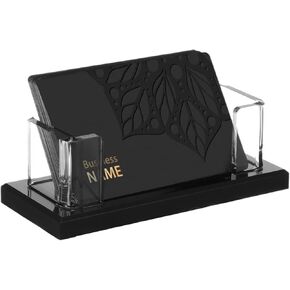 2pcs حامل بطاقة أعمال Acrylic Desk ، عرض بطاقات عمل سوداء واضحة ، وبطاقات عمل تقف للرجال والنساء معرض سطح المكتب على سطح المكتب