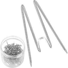 50Pcs Fabric Panel Wall Hooks - Cubicle Hooks with Clear Storage Box for Home, Office, School, DIY, Party & Holiday Decor
