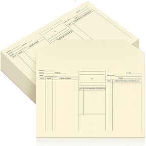 100 Pack 14.75 x 10'' Attorney's Envelopes Open Side Case Files Envelopes, Manila File Jackets Attorney Job Folders for Office Business Employee, Heavy Duty 110 lb Manila